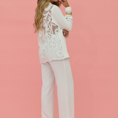 Calça fluída com vinca costurada Scripta