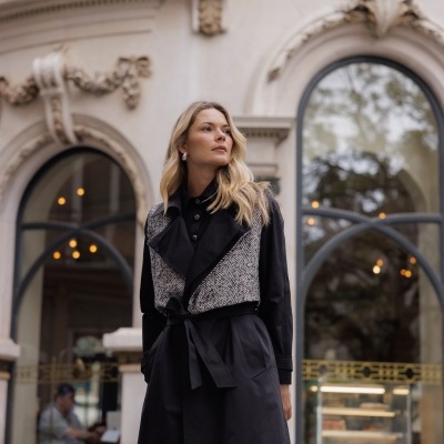 Gabardine comprida Swallow