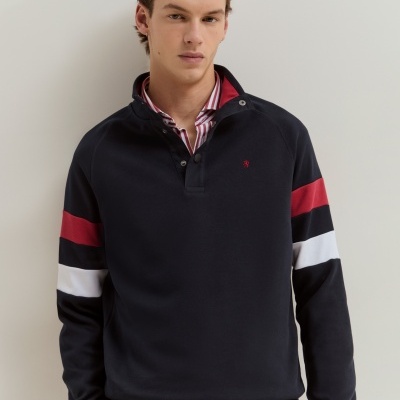 Sweatshirt de manga comprida com riscas Lion of Porches