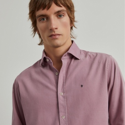 Camisa slim fit de bombazine Lion of Porches