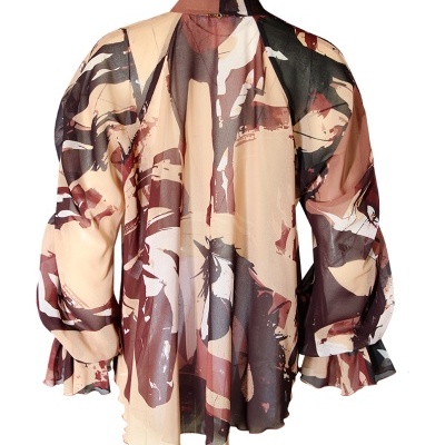 Blusa fluída estampada Sahoco