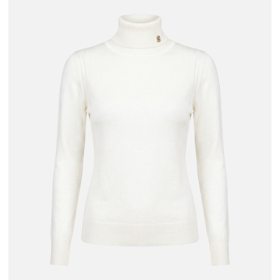 Camisola de malha básica de gola alta com logo Scripta