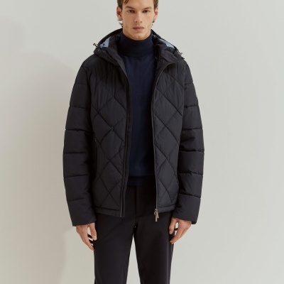 Blusão acolchoado com capuz Lion of Porches