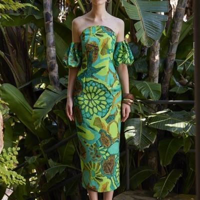 VESTIDO MIDI COM MANGAS CARLA RUIZ