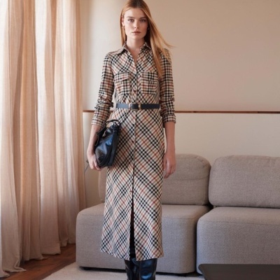 Vestido camiseiro comprido Arggido