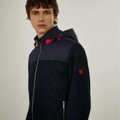 Blusão em tecido técnico com capuz amovível Lion of Porches