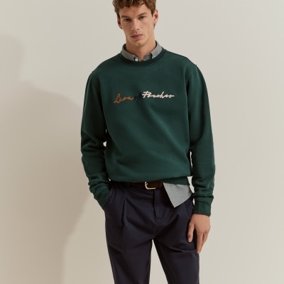 Sweater de algodão com logotipo Lion of Porches