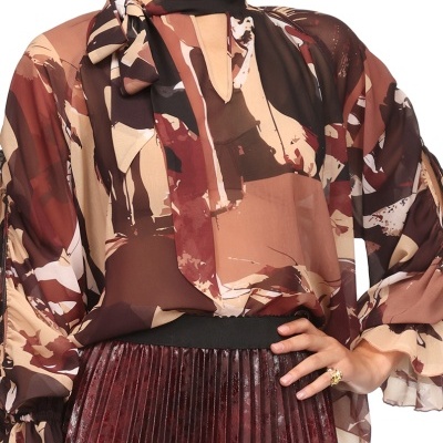 Blusa fluída estampada Sahoco