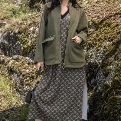 VESTIDO MIDI JACQUARD FOURSOUL