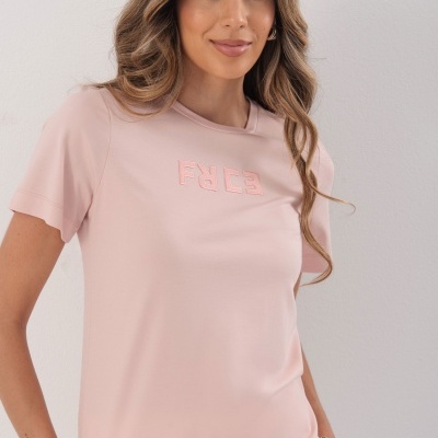 T-shirt com logótipo bordado Ferrache