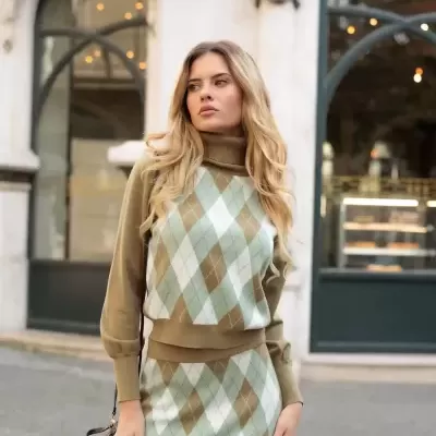 Camisola com padrão de losangos Scripta