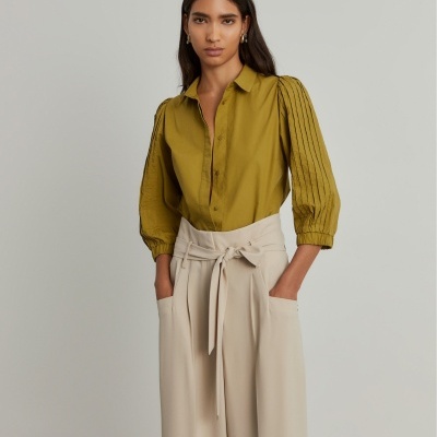 Calças pantalona com cinto Lion of Porches