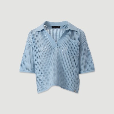 Polo de malha perfurada em algodão Ferrache