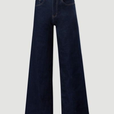 Jeans wide leg em algodão Ferrache