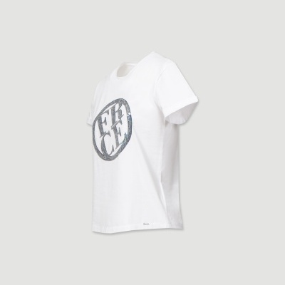 T-shirt básica com logotipo em lantejoulas Ferrache