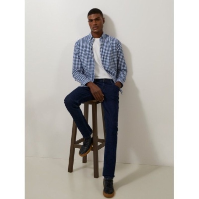 Calças de ganga slim fit lavagem escura Decenio