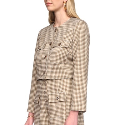 Jaqueta curta vichy Sahoco