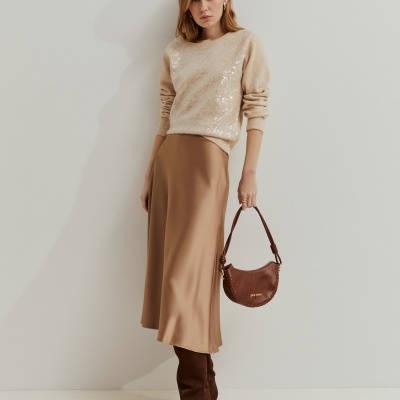 Camisola de malha tricotada com Lantejoulas Lion of Porches