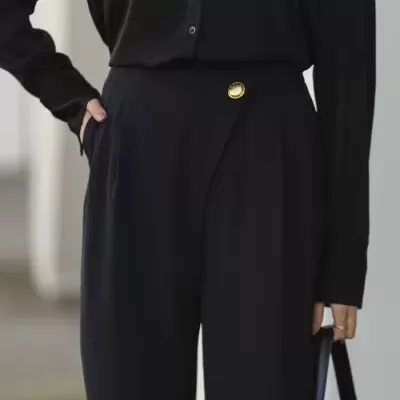 Calças botão gold  SPACCIO by Cristina