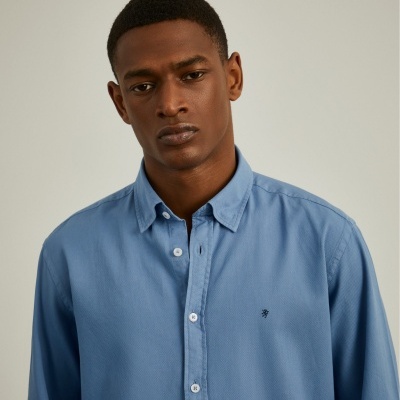 Camisa slim fit em algodão Lion of Porches