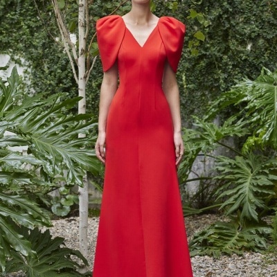 VESTIDO LG COM MANGA CAPULO CARLA RUIZ