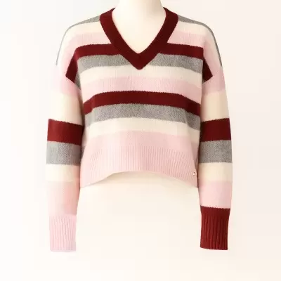 Camisola Cropped às Riscas Sahoco