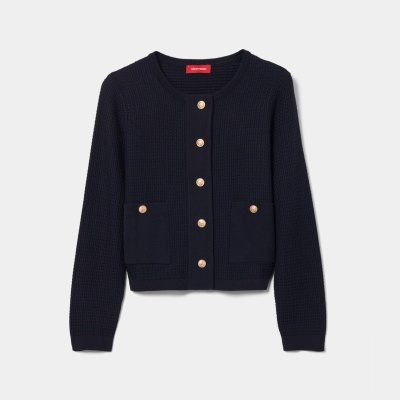 Casaco estilo cardigan em malha tricotada Lion of Porches