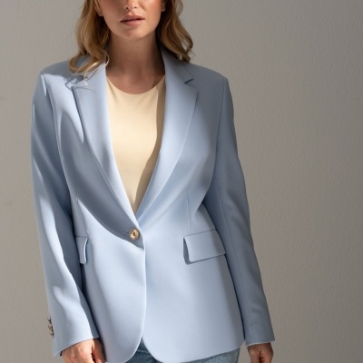 Blazer clássico com botão metálico personalizado Ferrache