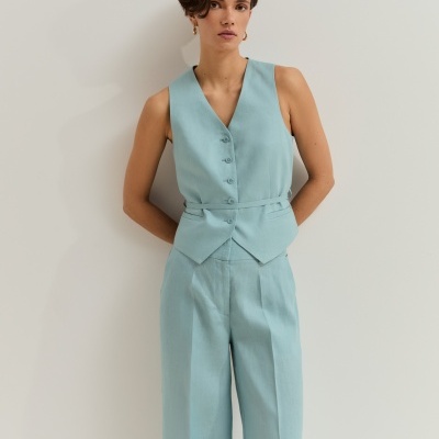 Calças em linho Lion of Porches