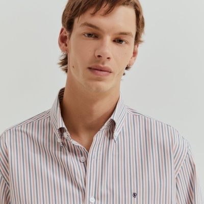 Camisa regular fit às riscas Lion Of Porches