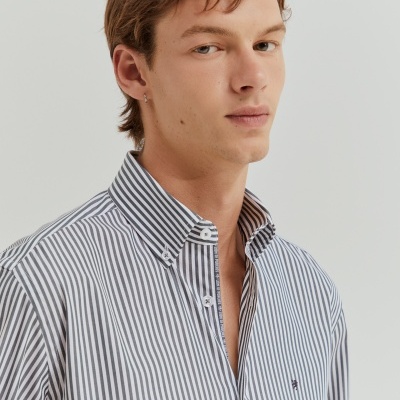 Camisa regular fit às riscas Lion Of Porches