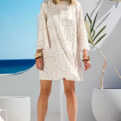 VESTIDO CURTO MONOGRAMA FOURSOUL