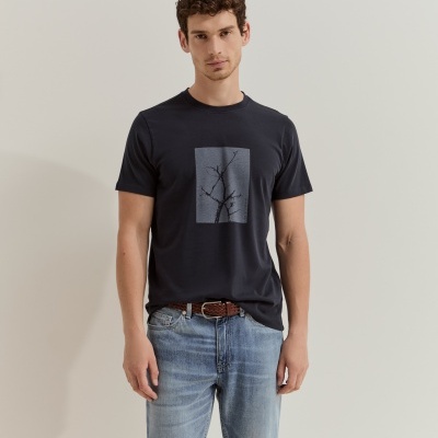 T-shirt de manga curta em algodão Lion of Porches