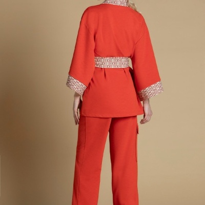 Casaco quimono com cinto SAHOCO