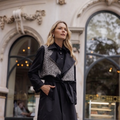 Gabardine comprida Swallow