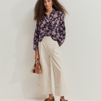 Blusa com padrão floral Lion of Poches