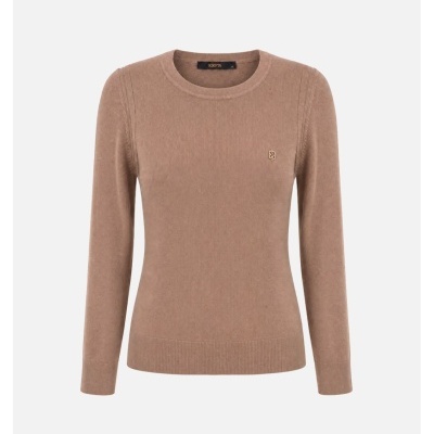 Camisola de malha com detalhe perfurado e logo Scripta