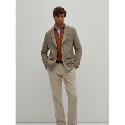 Blazer regular fit com padrão espinhado Decenio