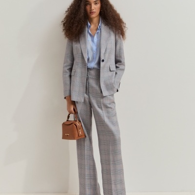 Calças chino xadrez Lion of Porches