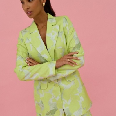 Saia curta estampada Scripta