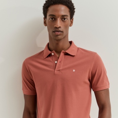 Polo de manga curta slim fit em algodão Lion of Porches