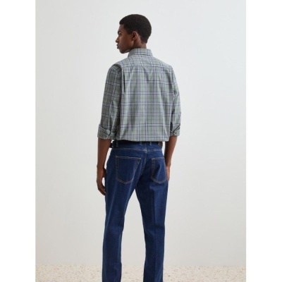 Camisa de algodão ao xadrez regular fit Decenio