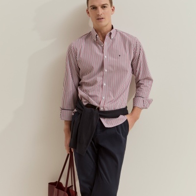 Camisa regular fit às riscas Lion Of Porches