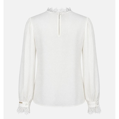 Blusa com detalhes em renda Scripta
