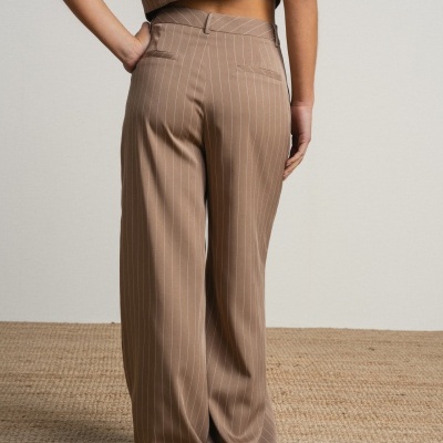 Calças listradas cintado SMF