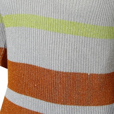 VESTIDO RISCAS FIO METALIZADO SAHOCO