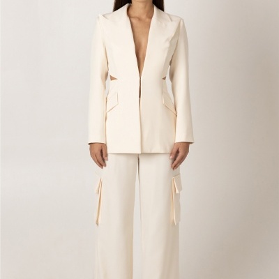 Calças direitas cintura subida Sahoco By Gonçalo Mello