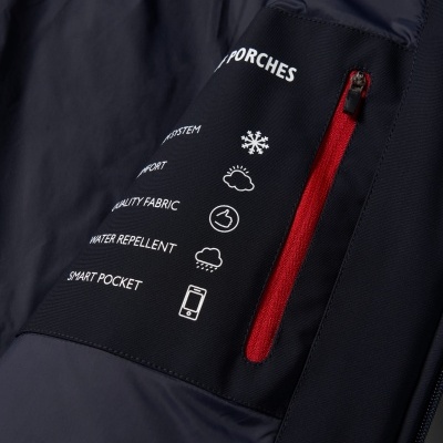 Blusão acolchoado com capuz embutido Lion of Porches