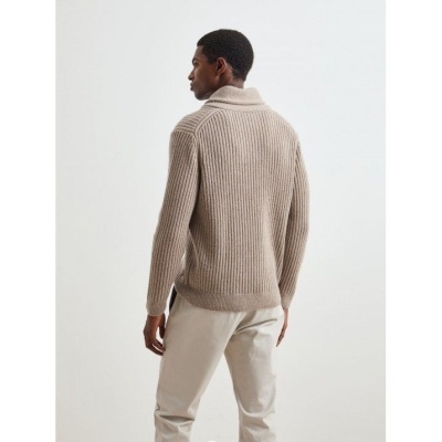 Camisola com mistura de lã e gola xale Decenio