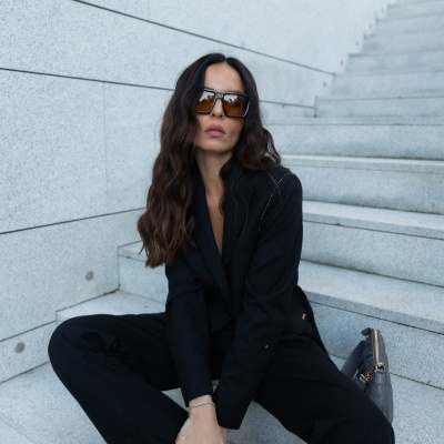 Blazer em tecido riscado Scripta